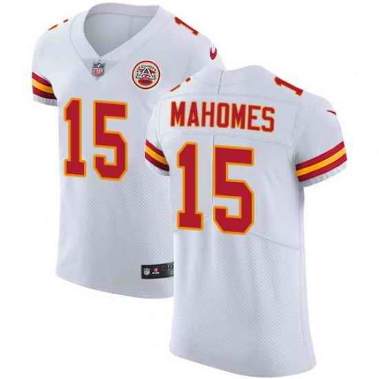 Nike Chiefs #15 Patrick Mahomes White Mens Stitched NFL Vapor Untouchable Elite Jersey